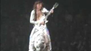 Justin Hawkins Riding His White Tiger LIVE at Wembley Area