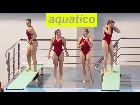 Divers Johanna Krauss, Lotti Hubert (Germany Team) at LEN 2022 - 3m Synhro Final | Beautiful diving