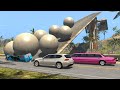 Beamng drive - Giant Concrete Balls rolling Against moving Cars #cars #drive @car_pal