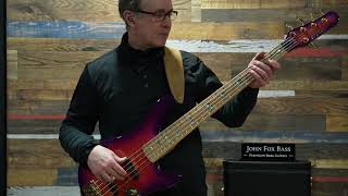 Video thumbnail for Kiesel J-Bass 5-string with quilted maple top and 3-tone burst finish by John Fox Bass