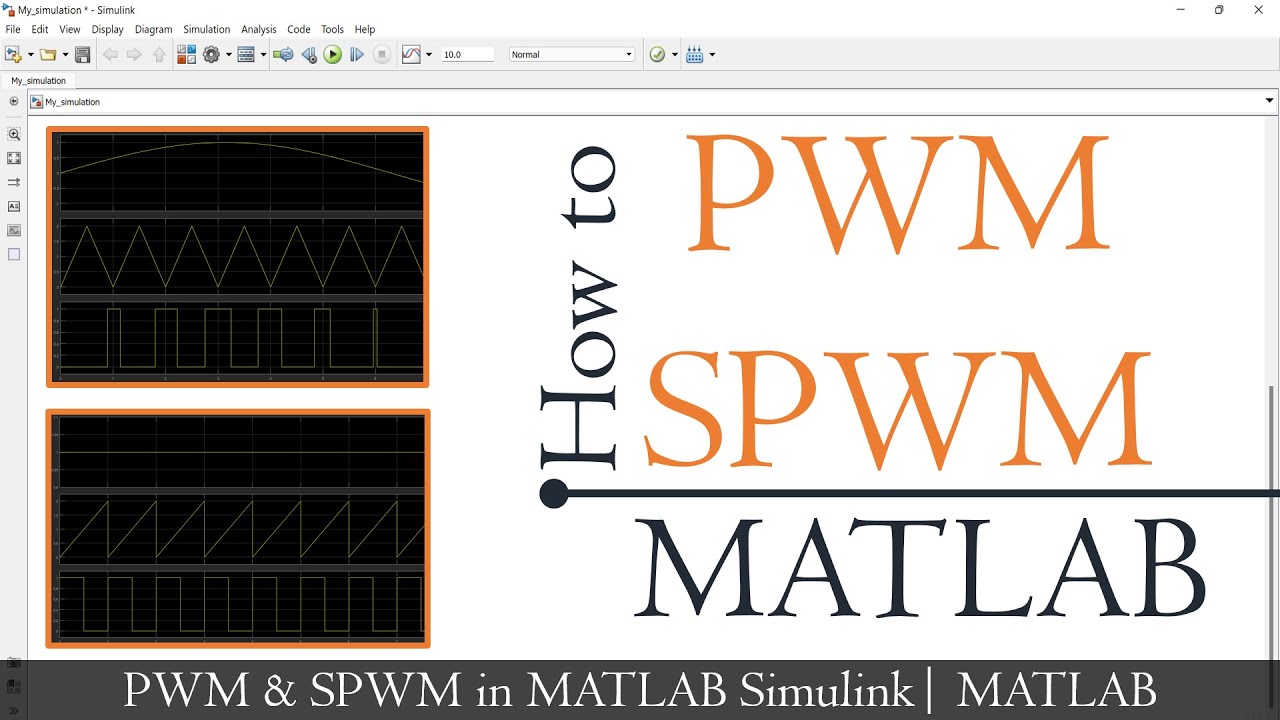 How to generate PWM in MATLAB Simulink | SPWM in MATLAB Simulink | MATLAB Simulink for Beginners