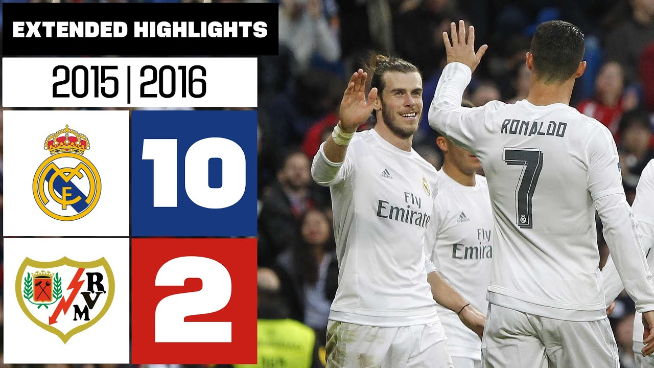 Real Madrid vs Rayo Vallacano (10-2) | 2015/16 Season - Extended Highlights