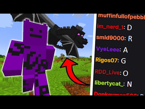 Minecraft, but if Chat spells a mob 10 of them spawn...