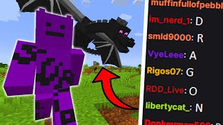 Minecraft, but if Twitch Chat spells "dragon" 10 dragons spawn...