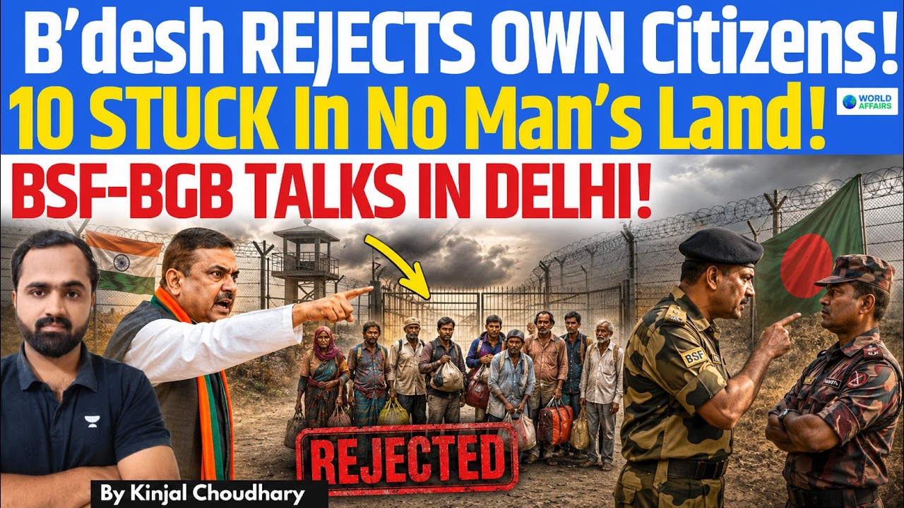 Bangladesh Rejects Its Own Citizens! 10 Left In No Man's Land, BSF-BGB Talks Next | Kinjal