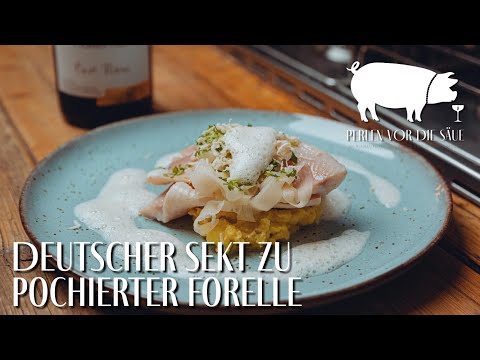 Pochierte Forelle und Hattemer Pinot Blanc Sekt - Perlen vor die Säue Folge #02
