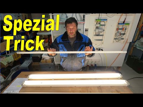 Leuchtstoffröhre auf LED umrüsten 🤔 Leuchtstofflampe auf LED umbauen 😋👍ohne Veränderung der Lampe 👍