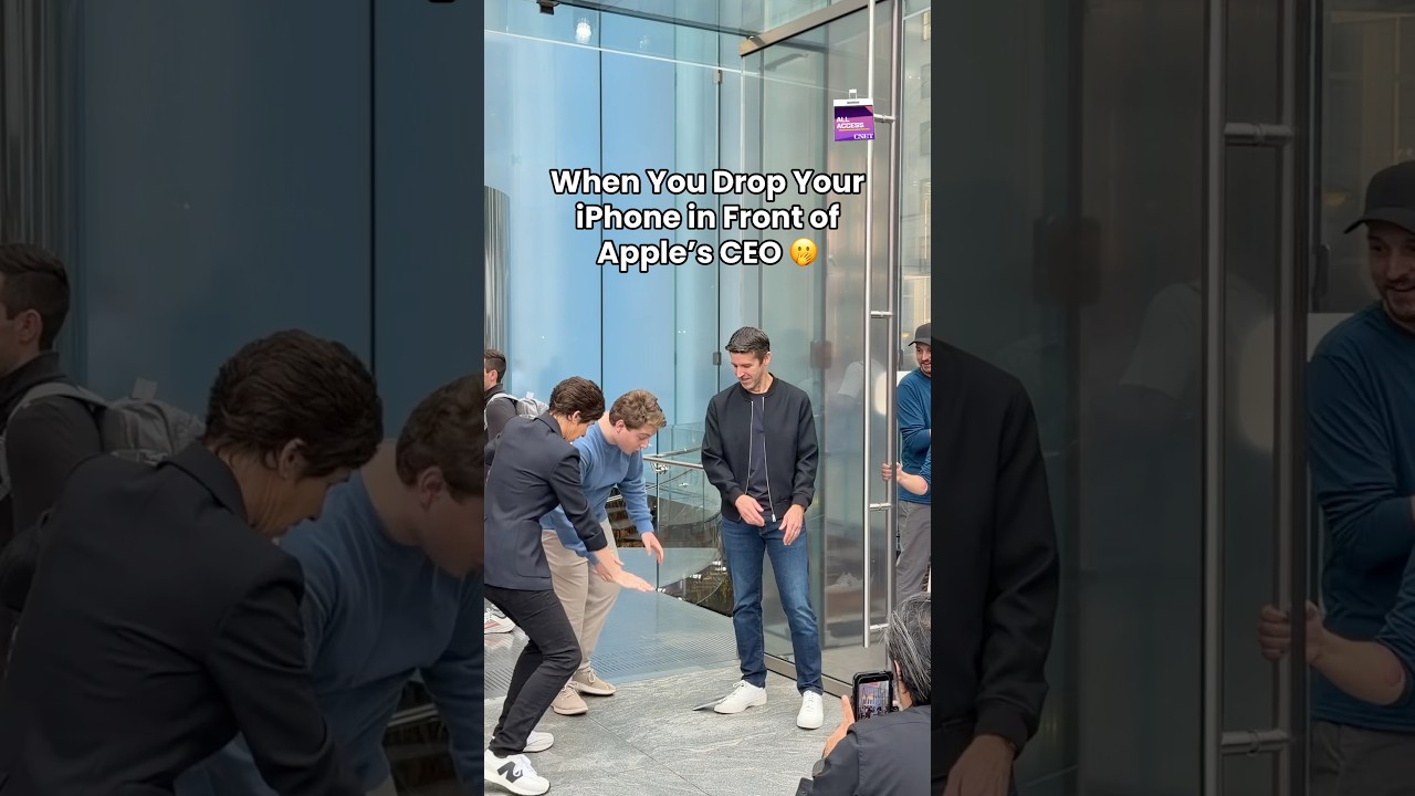 When You Drop Your iPhone In Front of the Apple CEO on iPhone 18 Pro Launch Day