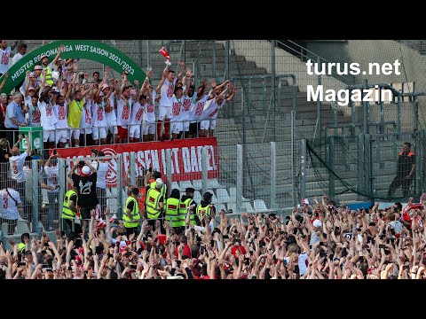 Stimmungsvideo Rot-Weiss Essen RWE Aufstieg in 3. Liga: Choreo, Aufstiegsfeier & Fanmarsch
