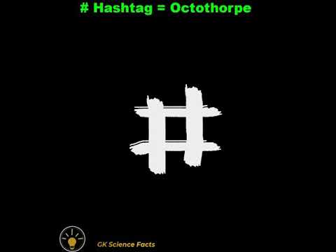 What is # hashtag symbol's real name? | Hindi | General Knowledge fact #shorts