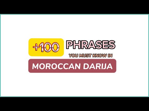 +100 basic words and phrases in Moroccan Darija