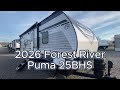 Check out this Video for a 2026 Forest River Puma 25BHS(Stock #PUMA-25BHS)  for sale by NiceCampers.com. This unit is located in Russellville, AR