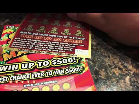 WINNER!!!!💰💰💰5 MATCH $20 LUCK VS $500 MADNESS Florida scratch off ticket