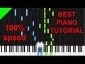 Benny Benassi - Cinema (skrillex remix) piano tutorial