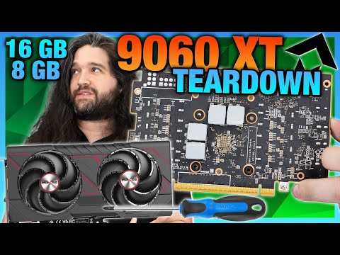 ⚡Половина чипов памяти RX 9060 XT 16 ГБ расположена на обратной