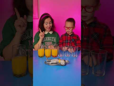 🥤Transfer the Juice! 😲 Fun Trick! #kids #fun