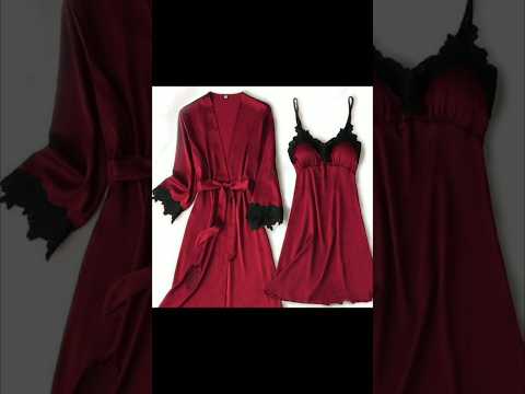 Ladies Nighty Set 2 Piece Night Suit Bridal Night Dress #fashion