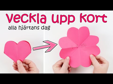 Veckla upp kort | alla hjärtans dag PYSSEL