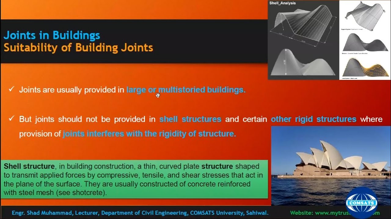 Joints in Buildings - Civil Engineering Construction and Graphics (CECG) - (Lecture # 13)