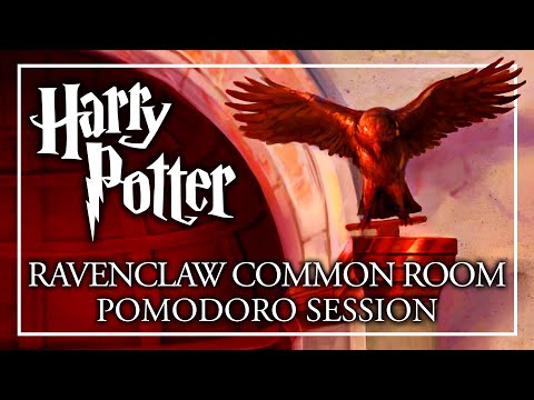 STUDY in the RAVENCLAW COMMON ROOM - Pomodoro Session - Harry Potter ASMR
