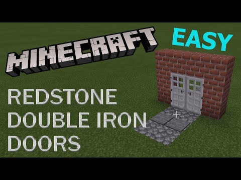 Minecraft: How to build Double Iron Doors (Easy) [Redstone Tutorial]