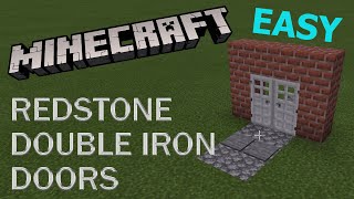 Minecraft: How to build Double Iron Doors (Easy) [Redstone Tutorial]