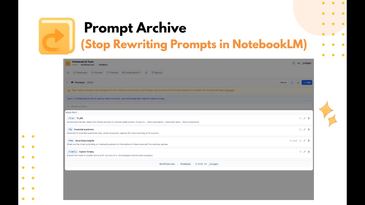 Prompt Archive – Save & Reuse Prompts Instantly