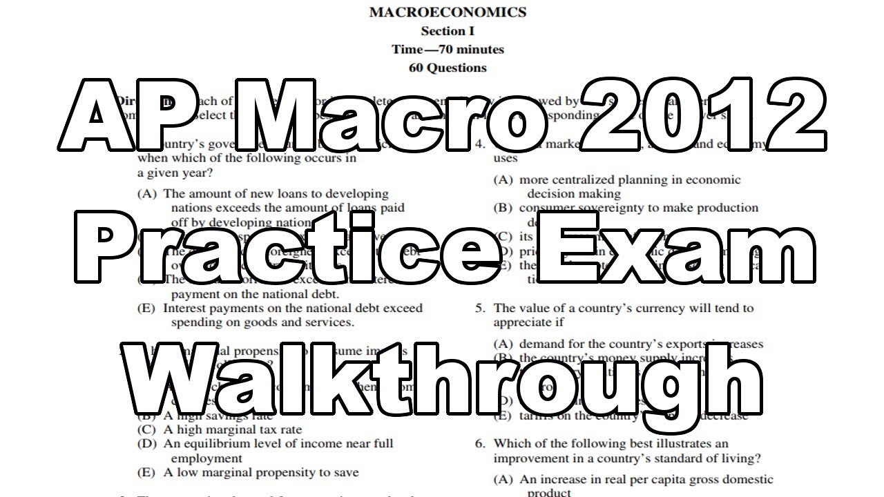AP Macro Exam Practice - 2012 Practice (Part 1)