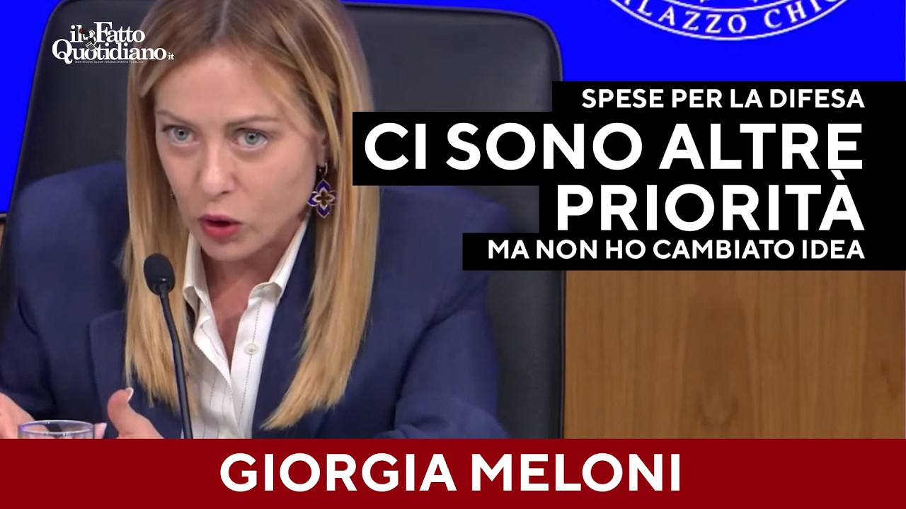 Meloni: “Non ho cambiato idea sulle spese di Difesa ma ora ci sono altre priorità”