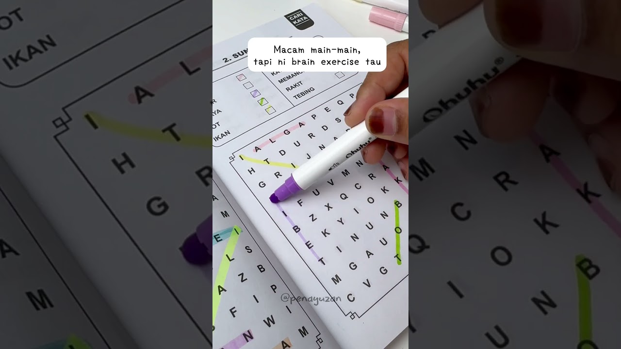 Jom buat brain exercise guna teka silang kata #brainexercise