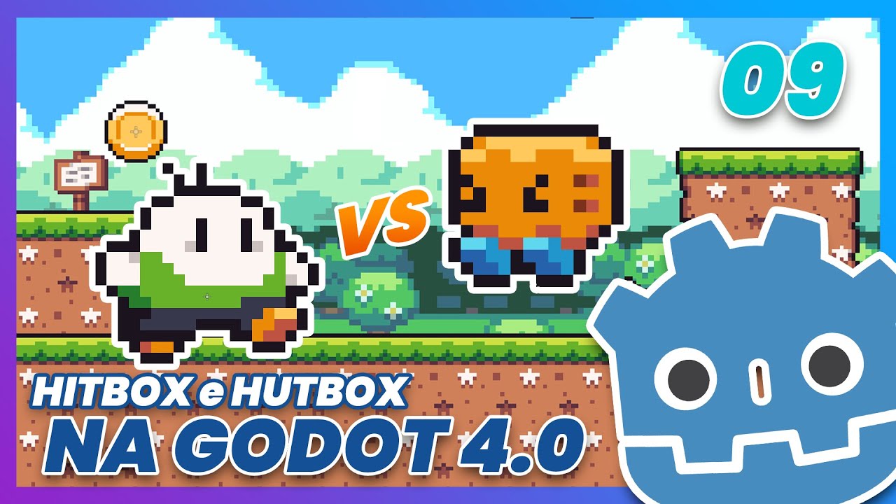 Ep09 - Causando e Sofrendo Danos (Hitbox e Hurtbox) na GODOT 4.0 - Criando um Jogo de Plataforma 2D