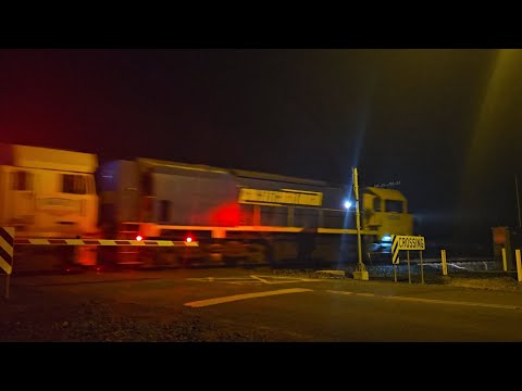 7733V PN down empty grainy (XR559 & G540), Geelong to Murtoa, 2320, 12/6/25, Ararat West VIC