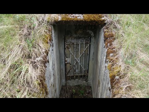 Militär Skans med Vägspärr Ksp-värn Skyddsrum nära Norska gränsen