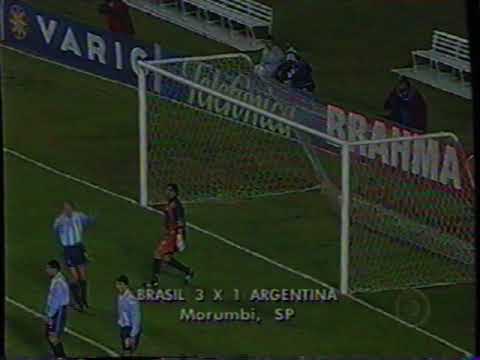 BRASIL 3x1 ARGENTINA - Eliminatórias Copa do Mundo 2002 (Gols) - Jornal da Globo 26/07/2000
