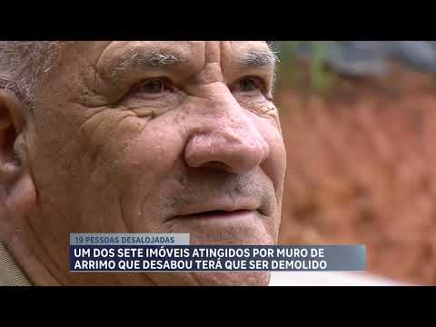 Desabamento na Grande BH deixa 19 pessoa desalojadas e destrói parcialmente sete imóveis