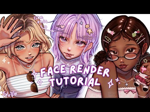 ⋆˚꩜｡ How to Render Faces in Digital Art | A Step-by-Step Tutorial in My Style