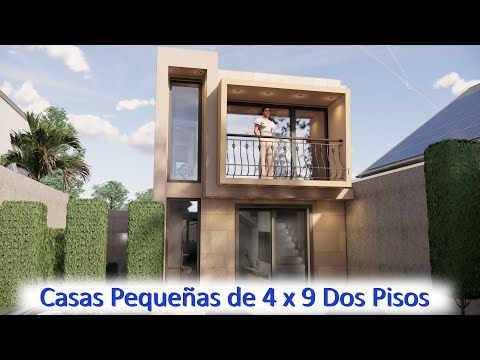 Small Two-Story House 4 x 9 Beautiful - House Plans with Measurements