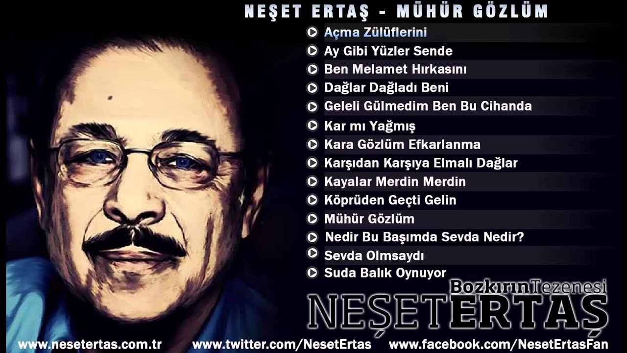 Neşet Ertaş - Açma Zülüflerin - Piyano, gitar, bağlama, melodika, flüt, org Notası