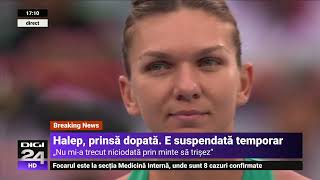 Simona Halep a fost testată pozitiv la un control antidoping și a fost suspendată provizoriu