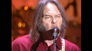 Neil Young performs &quot;Act of Love&quot; at the 1995 Rock &amp; Roll Hall of Fame Induction Ceremony