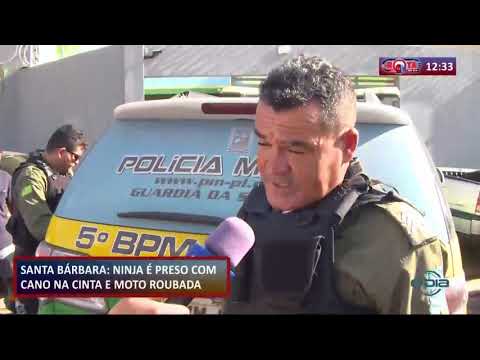 ROTA DO DIA 08 10  Santa BaÌrbara:  homem preso com revoÌlver e moto roubada