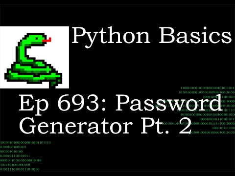 Python Random Password Generator Part 2