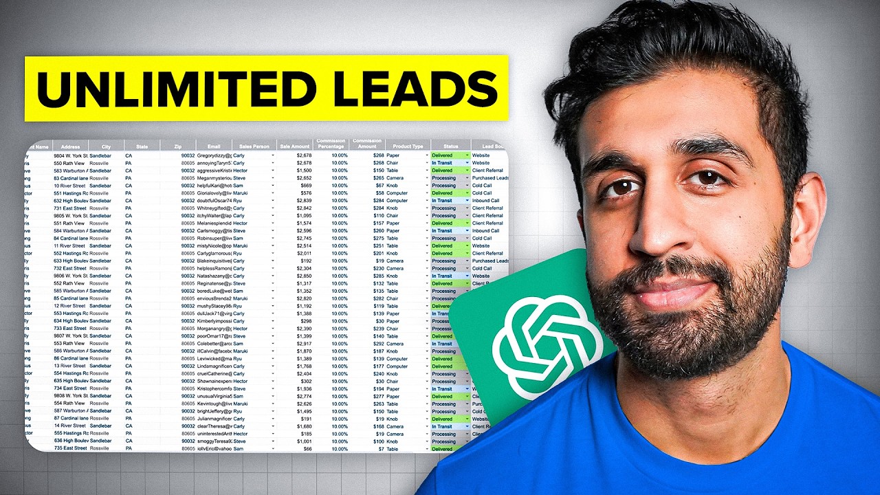 Using ChatGPT to Generate 1000s of Leads in Any Niche (Free + Easy Method)