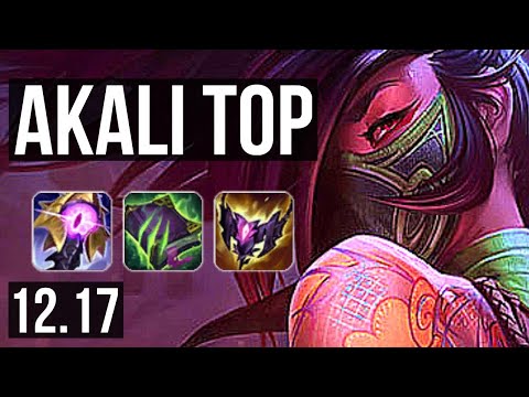 AKALI vs AATROX (TOP) | 3.3M mastery, 9 solo kills, 800+ games | KR Diamond | 12.17