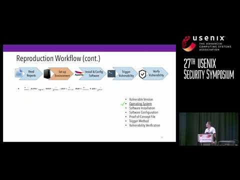 USENIX Security '18 - Understanding the Reproducibility of Crowd-reported Security Vulnerabilities