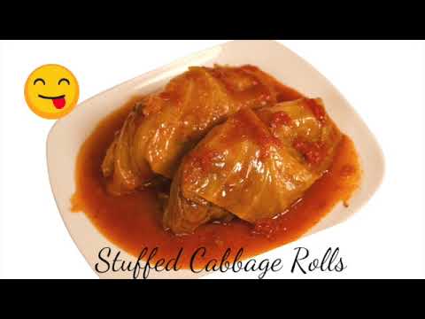 Beef & Pork Stuffed cabbage Rolls - Rollos de repollo rellenos con carne
