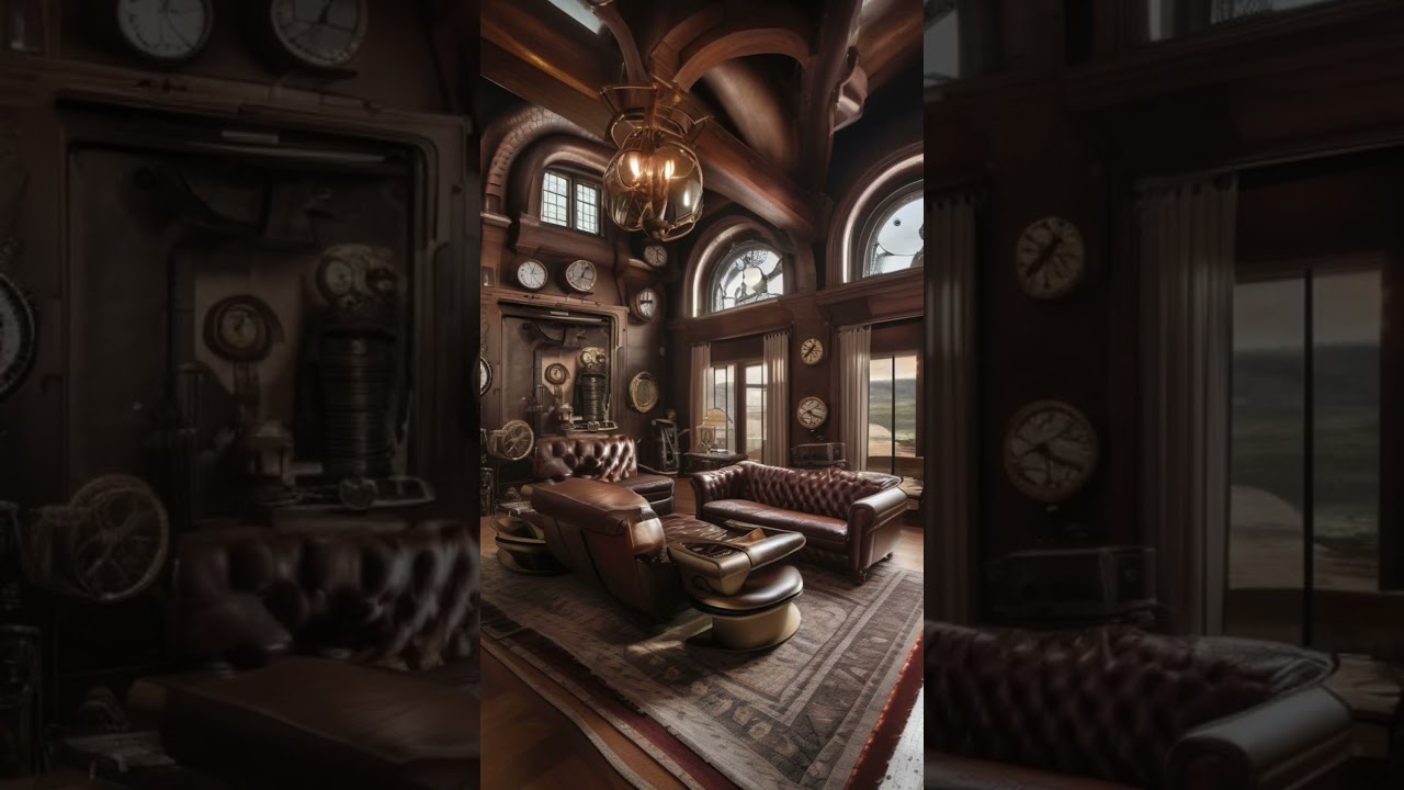 Curious about Steampunk? Discover the World of Steampunk with this Mansion Interior? 🔍🎩 #interior