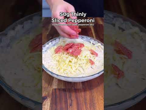 High Protein Cheesy Pepperoni Pizza Buns 🍕🧀 | 30g Protein, Only 297 Calories Each!