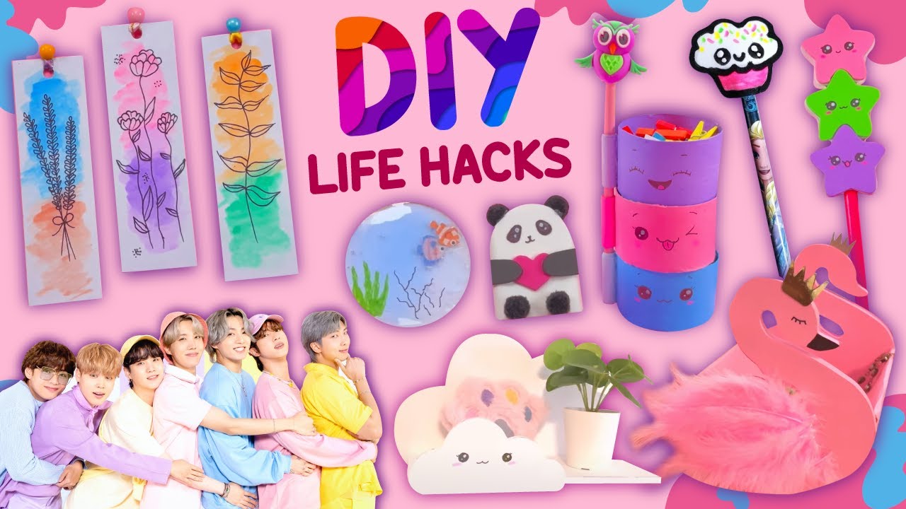15 DIY - EASY LIFE HACKS AND DIY PROJECTS YOU CAN DO IN 5 MINUTES - ROOM DECOR, PHONE CASE and more