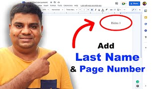 How To Put Last Name and Page Number On Google Docs